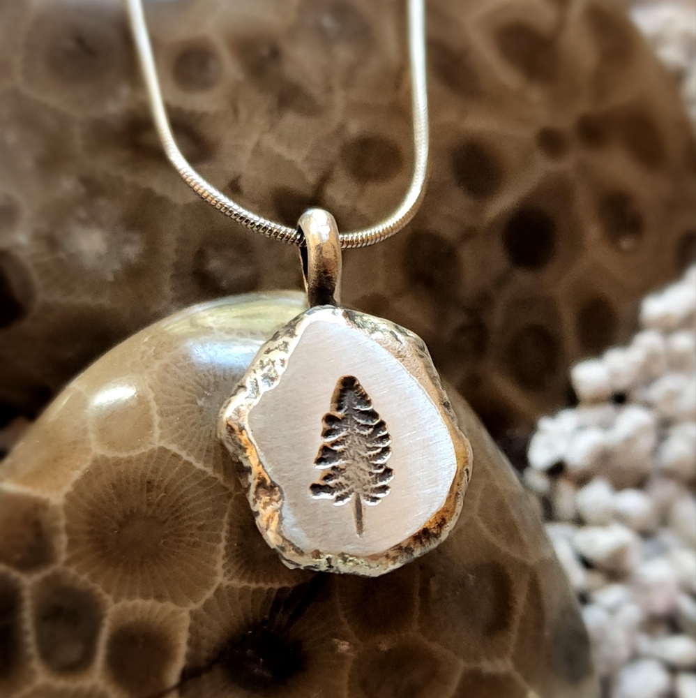 Handcrafted sterling silver pendant necklace